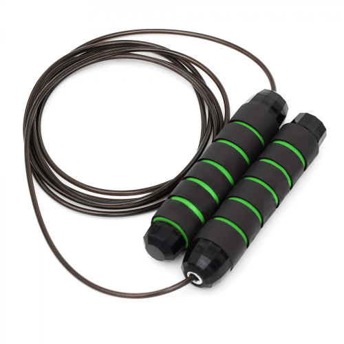 Скакалка  Cornix Speed Rope Classic XR-0148 Black/Green - фото №2